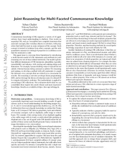 Joint Reasoning for Multi-Faceted Commonsense Knowledge