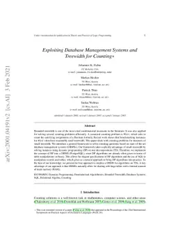 Exploiting Database Management Systems and Treewidth for Counting