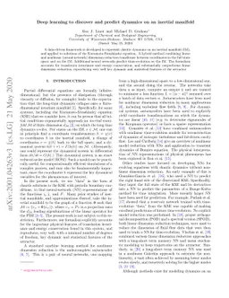 Deep learning to discover and predict dynamics on an inertial manifold