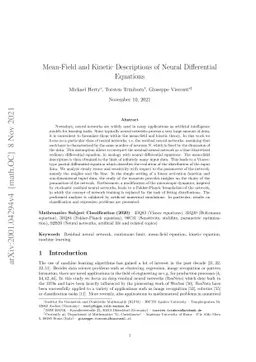 Mean-Field and Kinetic Descriptions of Neural Differential Equations