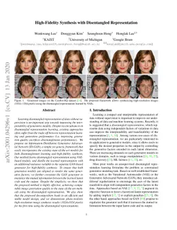 High-Fidelity Synthesis with Disentangled Representation