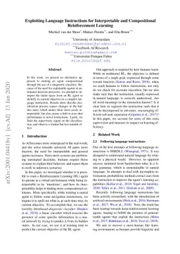 Exploiting Language Instructions for Interpretable and Compositional
  Reinforcement Learning
