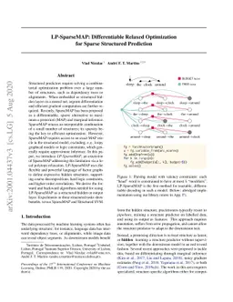 LP-SparseMAP: Differentiable Relaxed Optimization for Sparse Structured
  Prediction