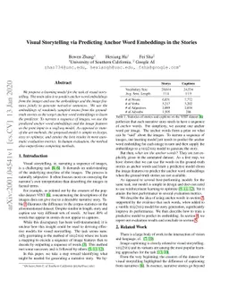 Visual Storytelling via Predicting Anchor Word Embeddings in the Stories