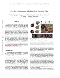 EGO-TOPO: Environment Affordances from Egocentric Video