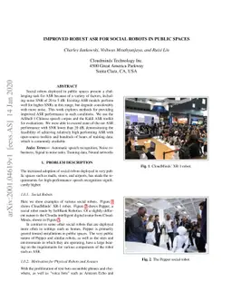 Improved Robust ASR for Social Robots in Public Spaces