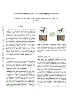 Cross-dataset Training for Class Increasing Object Detection