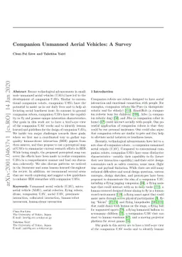 Companion Unmanned Aerial Vehicles: A Survey