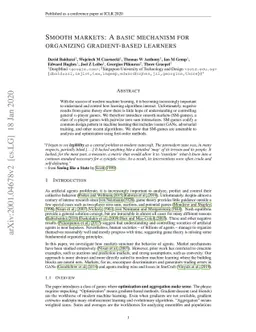 Smooth markets: A basic mechanism for organizing gradient-based learners