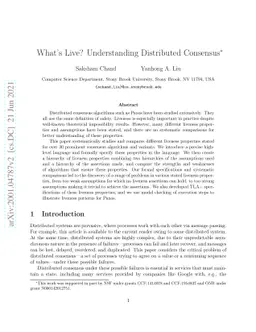What's Live? Understanding Distributed Consensus