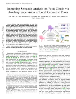 Improving Semantic Analysis on Point Clouds via Auxiliary Supervision of
  Local Geometric Priors