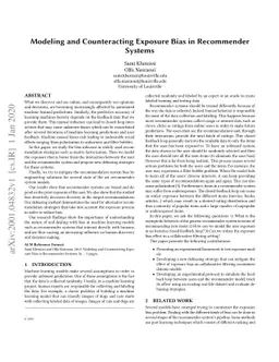 Modeling and Counteracting Exposure Bias in Recommender Systems