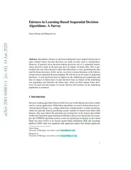 Fairness in Learning-Based Sequential Decision Algorithms: A Survey