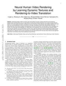 Neural Human Video Rendering by Learning Dynamic Textures and
  Rendering-to-Video Translation