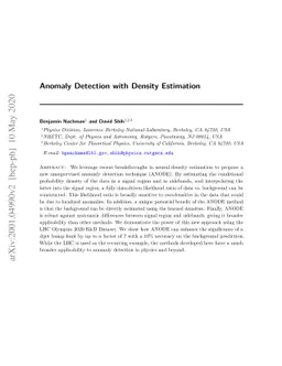 Anomaly Detection with Density Estimation