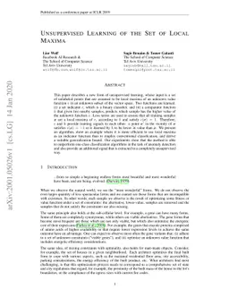 Unsupervised Learning of the Set of Local Maxima