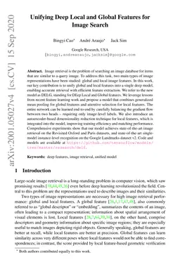 Unifying Deep Local and Global Features for Image Search