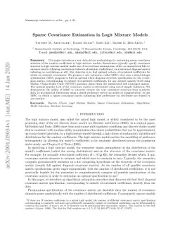 Sparse Covariance Estimation in Logit Mixture Models