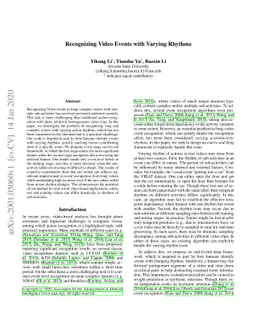 Recognizing Video Events with Varying Rhythms