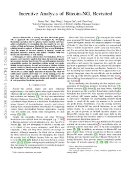 Incentive Analysis of Bitcoin-NG, Revisited