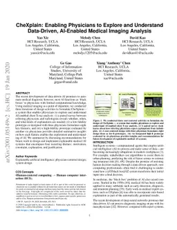 CheXplain: Enabling Physicians to Explore and UnderstandData-Driven,
  AI-Enabled Medical Imaging Analysis