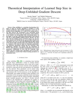 Theoretical Interpretation of Learned Step Size in Deep-Unfolded
  Gradient Descent