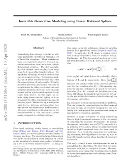 Invertible Generative Modeling using Linear Rational Splines