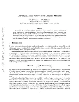Learning a Single Neuron with Gradient Methods