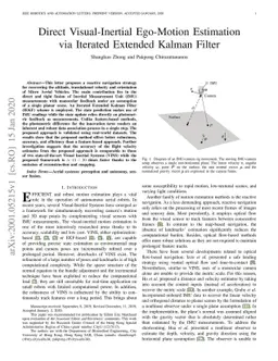 Direct Visual-Inertial Ego-Motion Estimation via Iterated Extended
  Kalman Filter