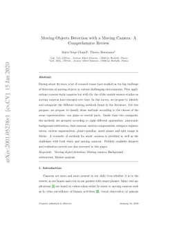 Moving Objects Detection with a Moving Camera: A Comprehensive Review