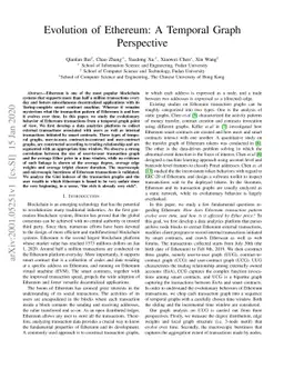 Evolution of Ethereum: A Temporal Graph Perspective
