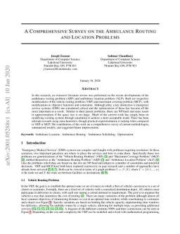 A Comprehensive Survey on the Ambulance Routing and Location Problems