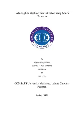 Urdu-English Machine Transliteration using Neural Networks