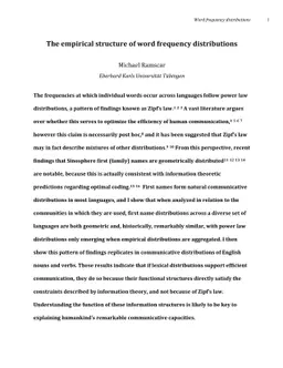 The empirical structure of word frequency distributions