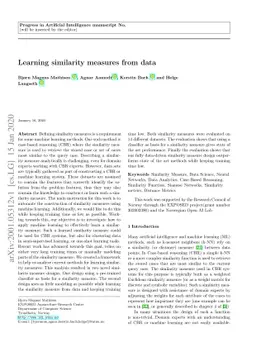 Learning similarity measures from data