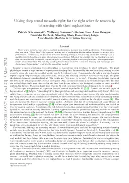 Making deep neural networks right for the right scientific reasons by
  interacting with their explanations