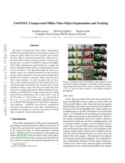 UnOVOST: Unsupervised Offline Video Object Segmentation and Tracking