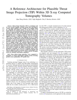 A Reference Architecture for Plausible Threat Image Projection (TIP)
  Within 3D X-ray Computed Tomography Volumes