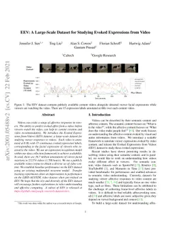 EEV: A Large-Scale Dataset for Studying Evoked Expressions from Video