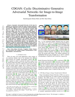 CDGAN: Cyclic Discriminative Generative Adversarial Networks for
  Image-to-Image Transformation