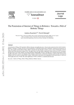 The Penetration of Internet of Things in Robotics: Towards a Web of
  Robotic Things