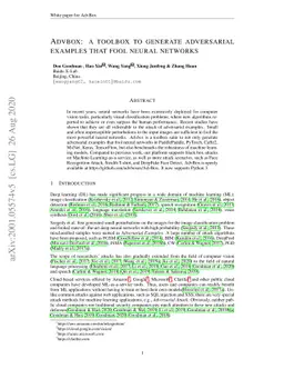 Advbox: a toolbox to generate adversarial examples that fool neural
  networks