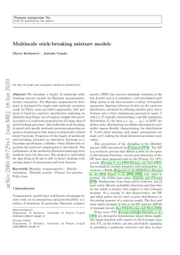 Multiscale stick-breaking mixture models