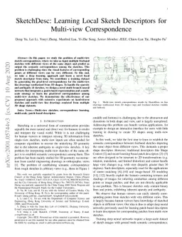 SketchDesc: Learning Local Sketch Descriptors for Multi-view
  Correspondence