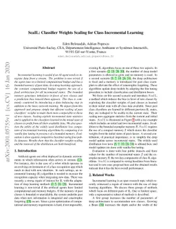 ScaIL: Classifier Weights Scaling for Class Incremental Learning