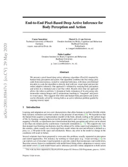 End-to-End Pixel-Based Deep Active Inference for Body Perception and
  Action