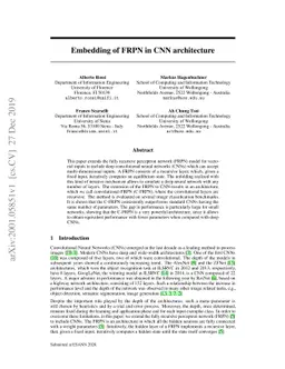 Embedding of FRPN in CNN architecture