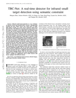TBC-Net: A real-time detector for infrared small target detection using
  semantic constraint