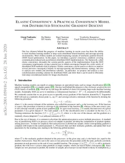 Elastic Consistency: A General Consistency Model for Distributed
  Stochastic Gradient Descent