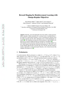 Reward Shaping for Reinforcement Learning with Omega-Regular Objectives